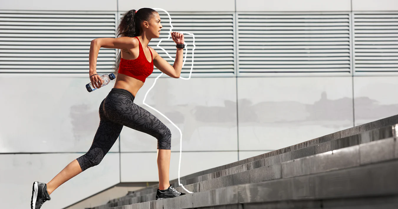 Energetic runner enjoying a workout in a scenic park, showcasing the active lifestyle of diet fitness.